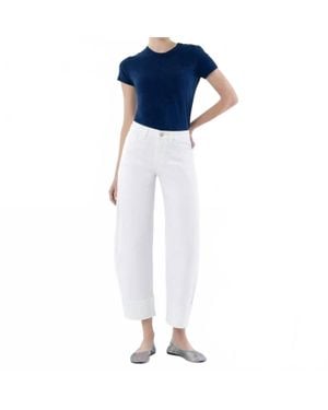 Flying Monkey Cuffed Crop Barrel Leg Jeans - Blue