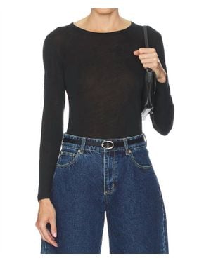Anine Bing Sylvie Long Sleeve Tee - Black