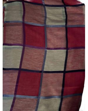 THE GRAY CRAB Large Square Design Scarf - Purple