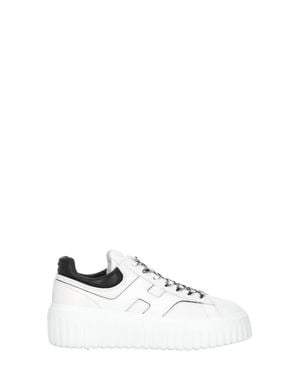 Hogan H-Stripes Leather Sneakers - White