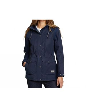 Eddie Bauer Zip Up Hooded Charly Warm Rain Jacket - Blue