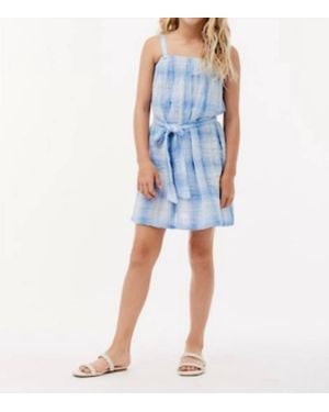Bella Dahl Plaid Sash Sundress - Blue
