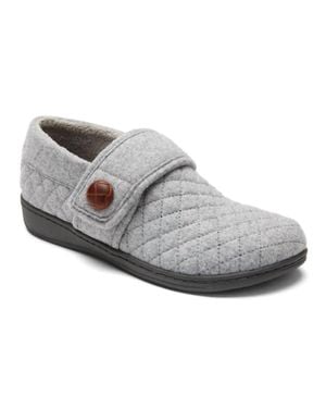 Vionic Jackie Flannel Slipper - Gray