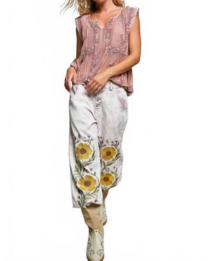 Faire Heirloom Whisper Embroidered Top - Pink