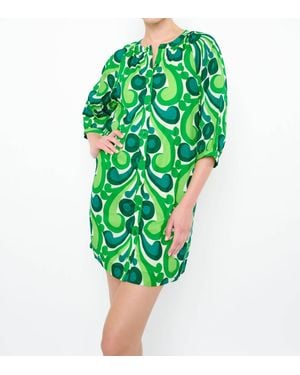 Flora Bea Andi Ivory Kisses Dress - Green