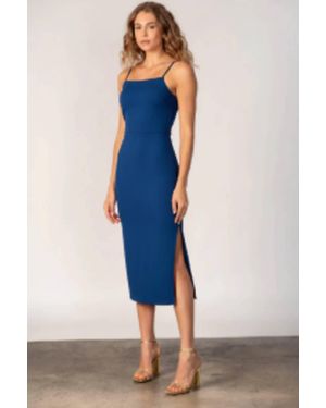 Lavender Brown Dior Midi Dress - Blue