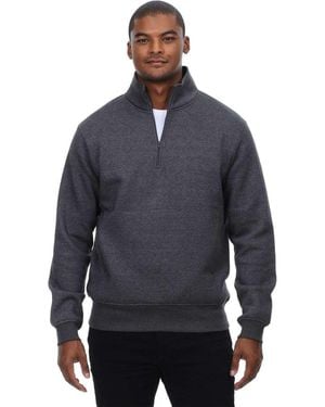 Threadfast Apparel Ultimate Fleece Quarter-Zip Sweatshirt - Blue