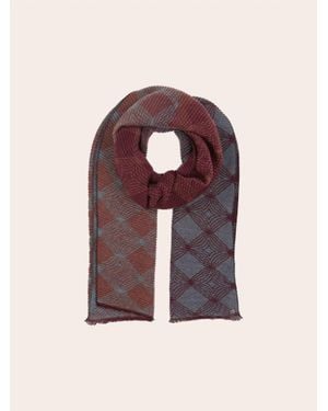 V. Fraas Geo Metallic Plisse Scarf - Purple
