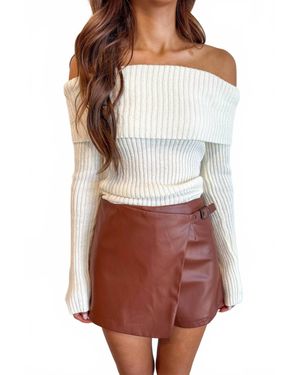 Idem Ditto Side Swipe Skort - Brown