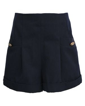 Sandro Sandro Twill High Waist Shorts - Blue