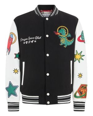 Philipp Plein College Bomber Plein Space - Black