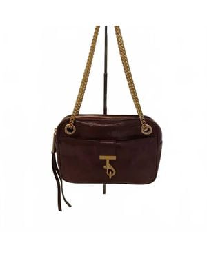 Rebecca Minkoff Leather Toaster Bag With Chain Strap - Brown