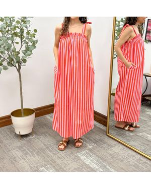 Wishlist Stripe Tie Strap Maxi Dress - Pink