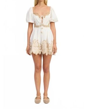 En Saison Anna Sweetheart Neck Mini Dress - White
