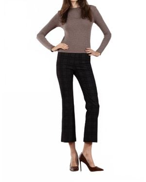 Avenue Montaigne Smoky Leo Cropped Flare Cut Pants - Black