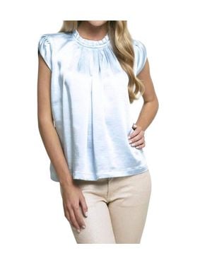 Eva Franco Annik Satin Blouse - Blue