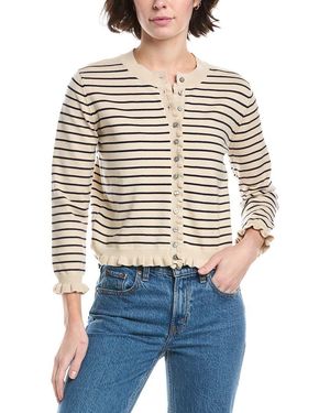 Lyra & Co Stripe Cardigan - Blue