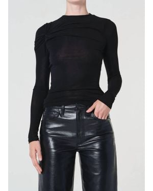 Agolde Lissa Long Sleeve Tee - Black