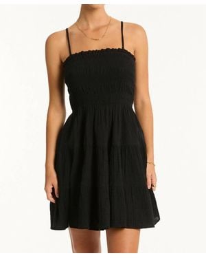 Sea Level Sunset Short Bandeau Dress - Black