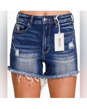 Zenana Jean Shorts - Blue