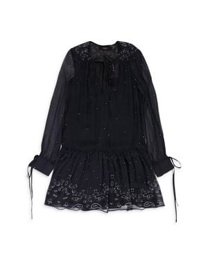 Amiri Printed Paisley Short Dress - Black