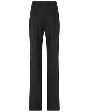 GIUSEPPE DI MORABITO Tailored Logo Patch Wool Straight-Leg Pants - Black