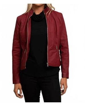 Pine Apparel Pleather Jacket - Red