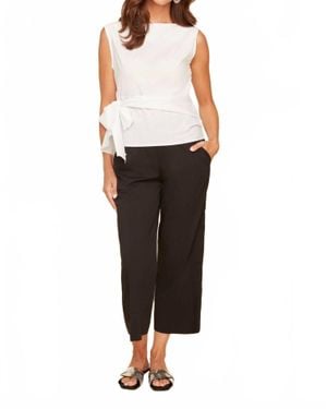 Renuar Sleeveless Tie Top - Black