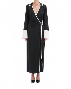 SIR. Yasmine Wrap Shirt Dress - Black
