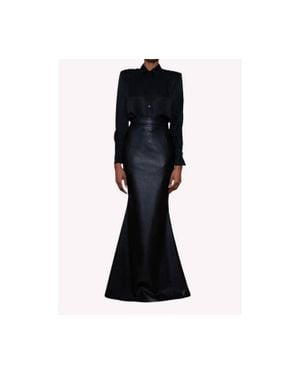NonChalant Label Serena Floor Length Skirt - Black