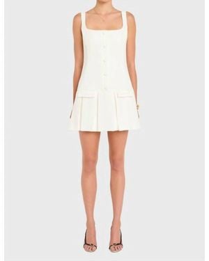 Amanda Uprichard Courtney Square Neck Mini Dress - White