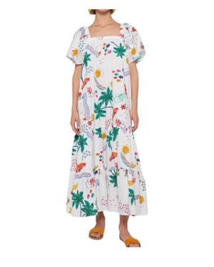 Vilagallo Palmira Biarritz Poplin Dress - White