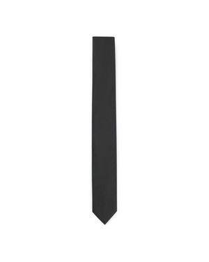HUGO Silk-Blend Tie With Jacquard Weave - Black