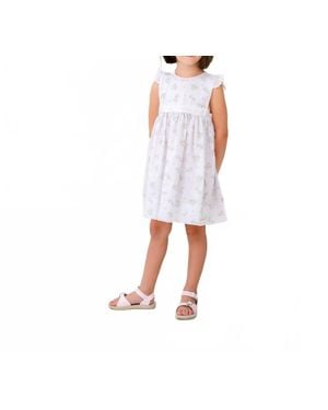 Lullaby Set Peony Pinafore Dress - White