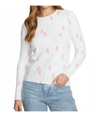 Chaser Brand Breast Cancer Awareness Waffle Tee - White