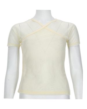 Paloma Wool Olimpia Slim Fit Mesh Top - White