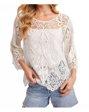 Bluivy Boho Sheer Crochet Top - White