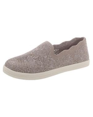 Skechers Flower Winds Slip On Round Toe Flat Shoes - Gray