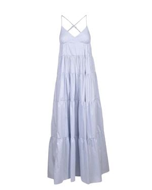 Black Coral Long Lamé Dress - Purple