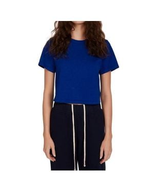 Les Tien Daria Crop Tee - Blue
