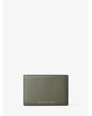 Michael Kors Cooper Pebbled Leather Wallet - Gray