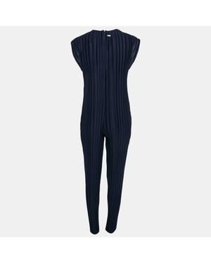 ARMANI EXCHANGE Plisse Sleeveless Jumpsuit - Blue