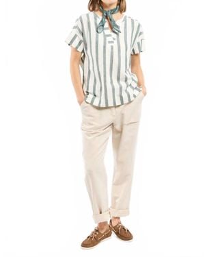 Armor Lux Cotton Linen Striped Top - Multicolor
