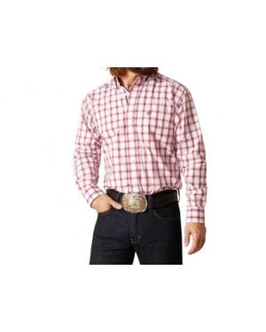 Ariat Pro Erick Long Sleeve Button Up Shirt - Pink