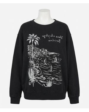 Z Supply La Playa Boyfriend Sweatshirt - Black