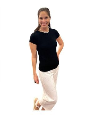 InCashmere Cashmere Luxury Crew Neck Tee - Black
