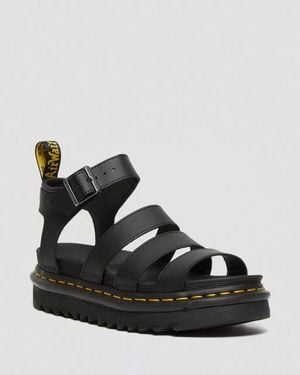 Dr. Martens Blaire 24235001 Sandals Hydro Leather Platform Gal1116 - Black