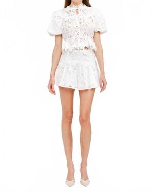 SOFIA The Label Eleanor Mini Skirt - White