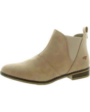 Rocket Dog Maylon Faux Leather Booties Chelsea Boots - Natural
