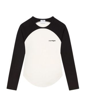Courreges Rounded Hem Top - Black